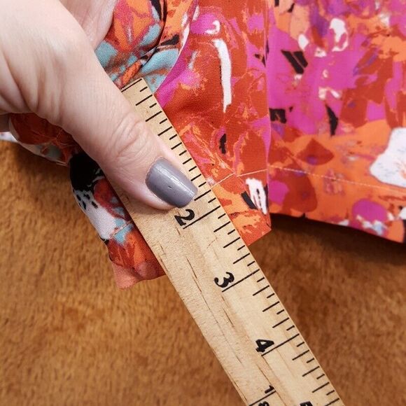 DESIGN LAB Womens Romper Small Pink Floral Sleeveless Tank Shorts Stretch Lined - Picture 10 of 11